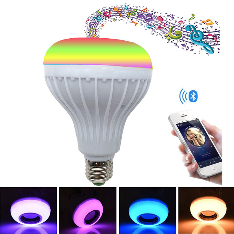 12W E27 Bluetooth RGBW LED Bulb With 24 Keys Remote Control LED Color Changing Light